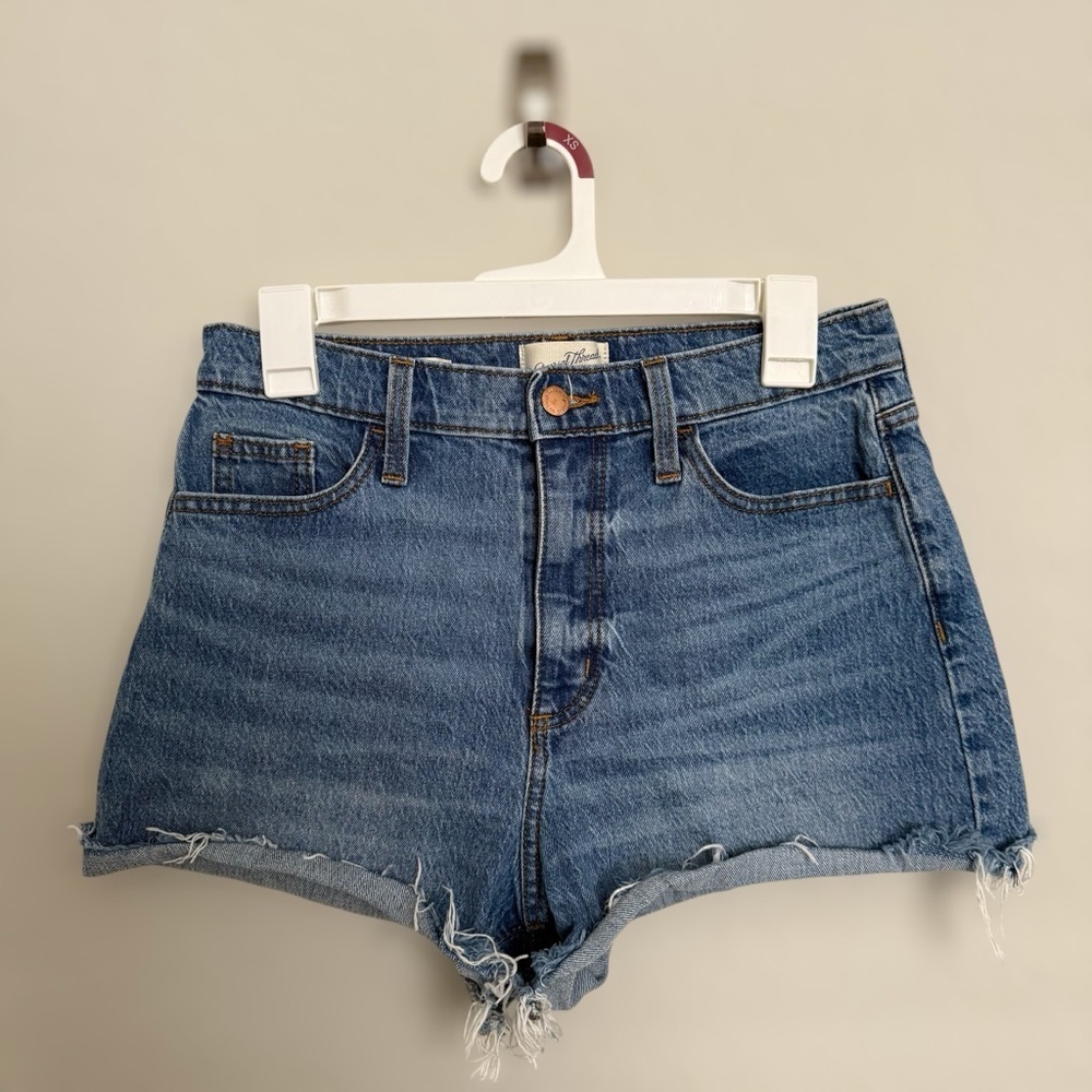 Universal Thread Highest Rise Shortie Short Sz 6 Zip Fly Casual Summer Festival